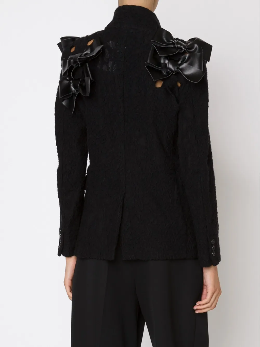 Comme Des Garçons Bow Blazer Jacket In Black
