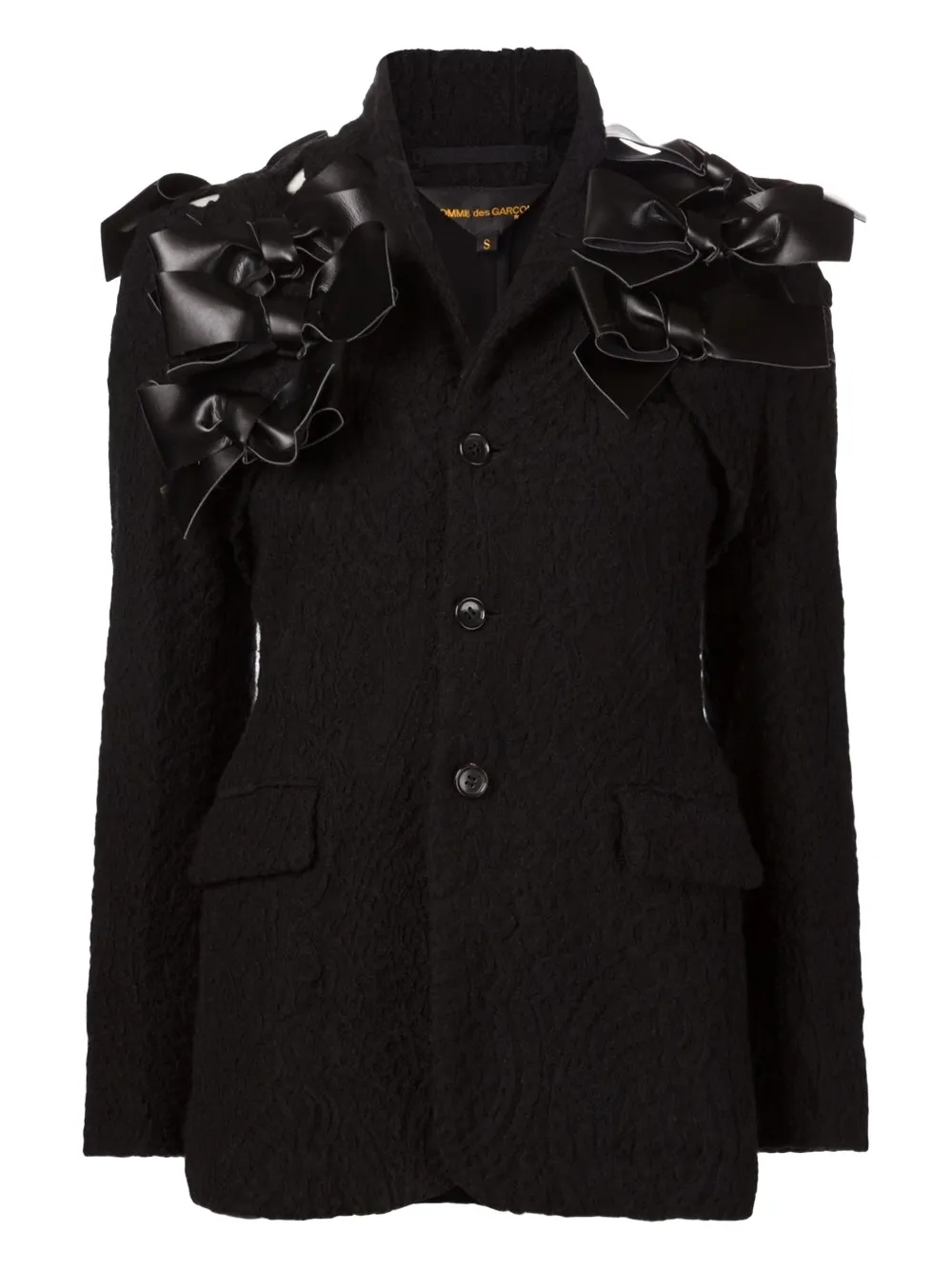 Comme Des Garçons bow blazer jacket - Nero