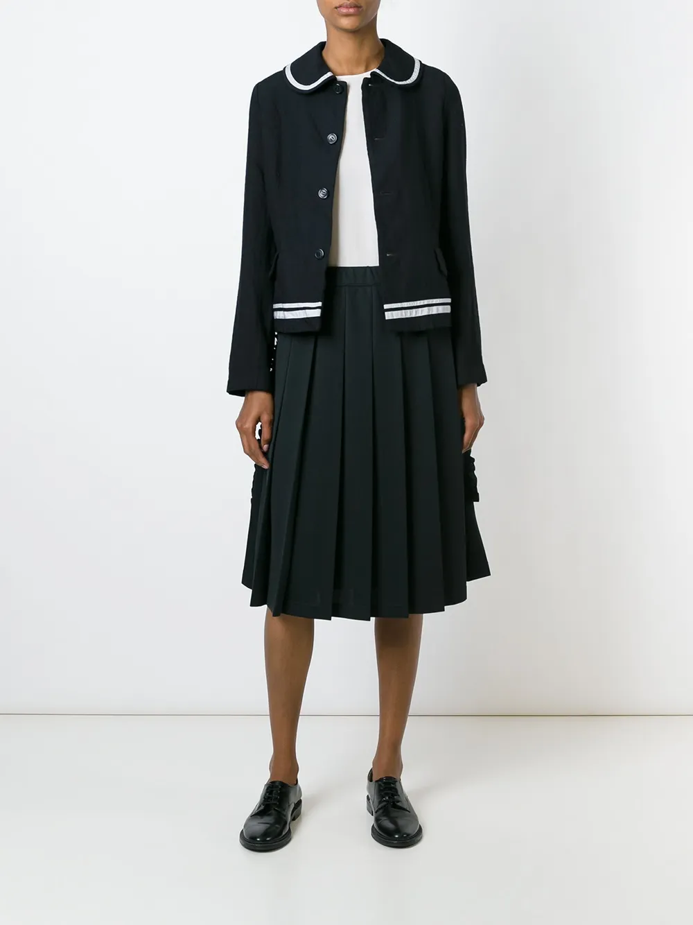 Comme Des Garçons Comme Des Garçons sailor collar jacket Zwart