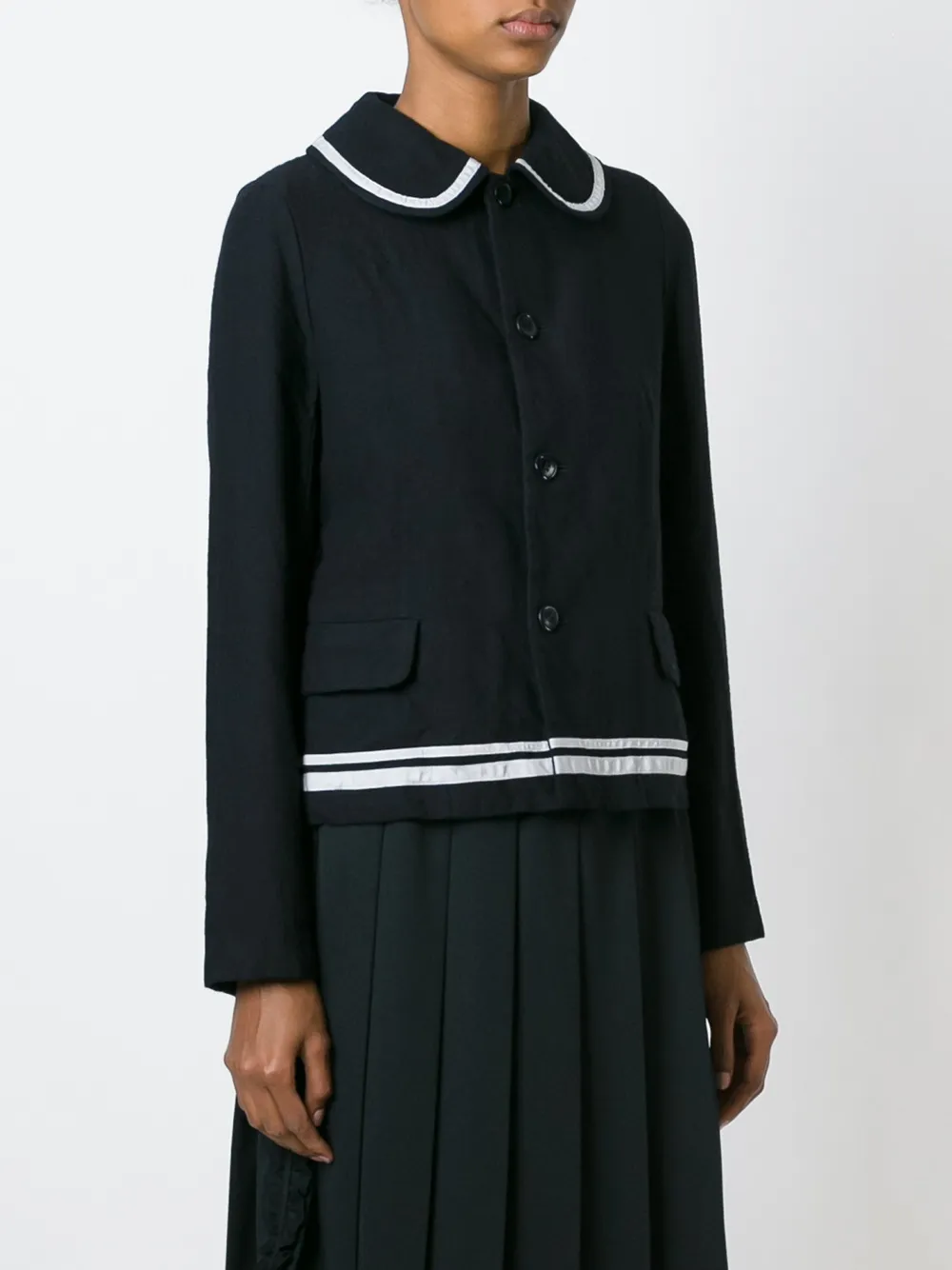 Comme Des Garçons Comme Des Garçons sailor collar jacket Zwart