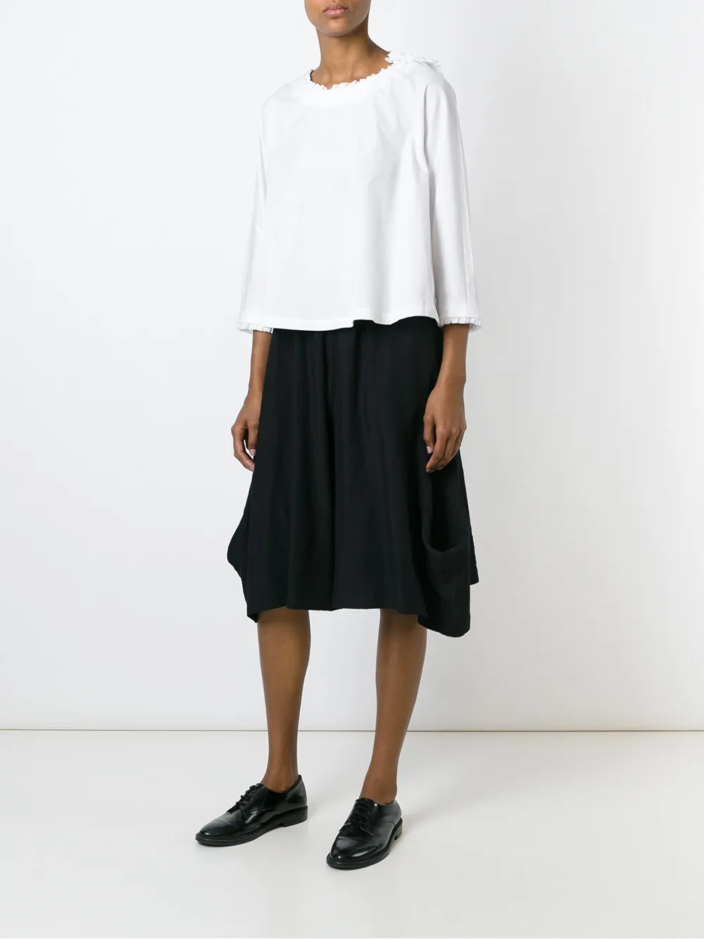 Comme Des Garçons Comme Des Garçons flared asymmetric skirt - Blauw
