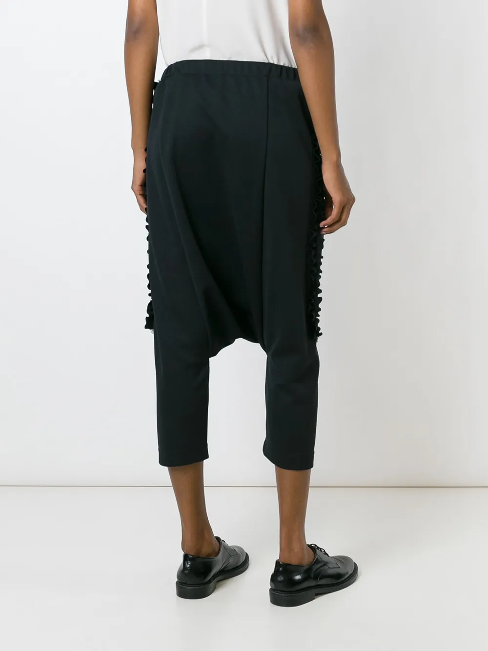 Comme Des Garçons Cropped Harem Trousers In Black
