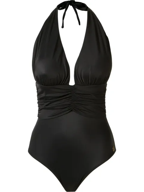 Brigitte traje de baño drapeado con cuello halter