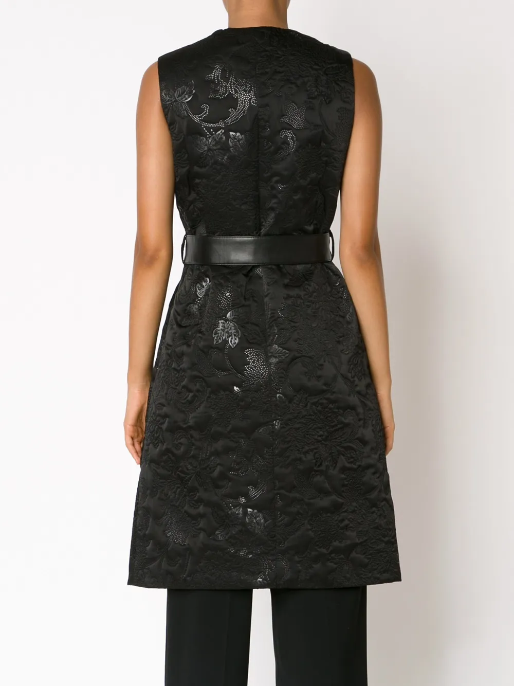 Noir Kei Ninomiya sleeveless belted dress Zwart