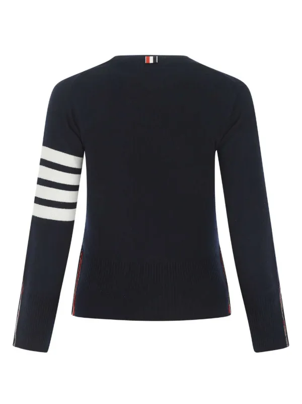 Thom Browne 4-Bar Classic Sweater Blue FARFETCH IN