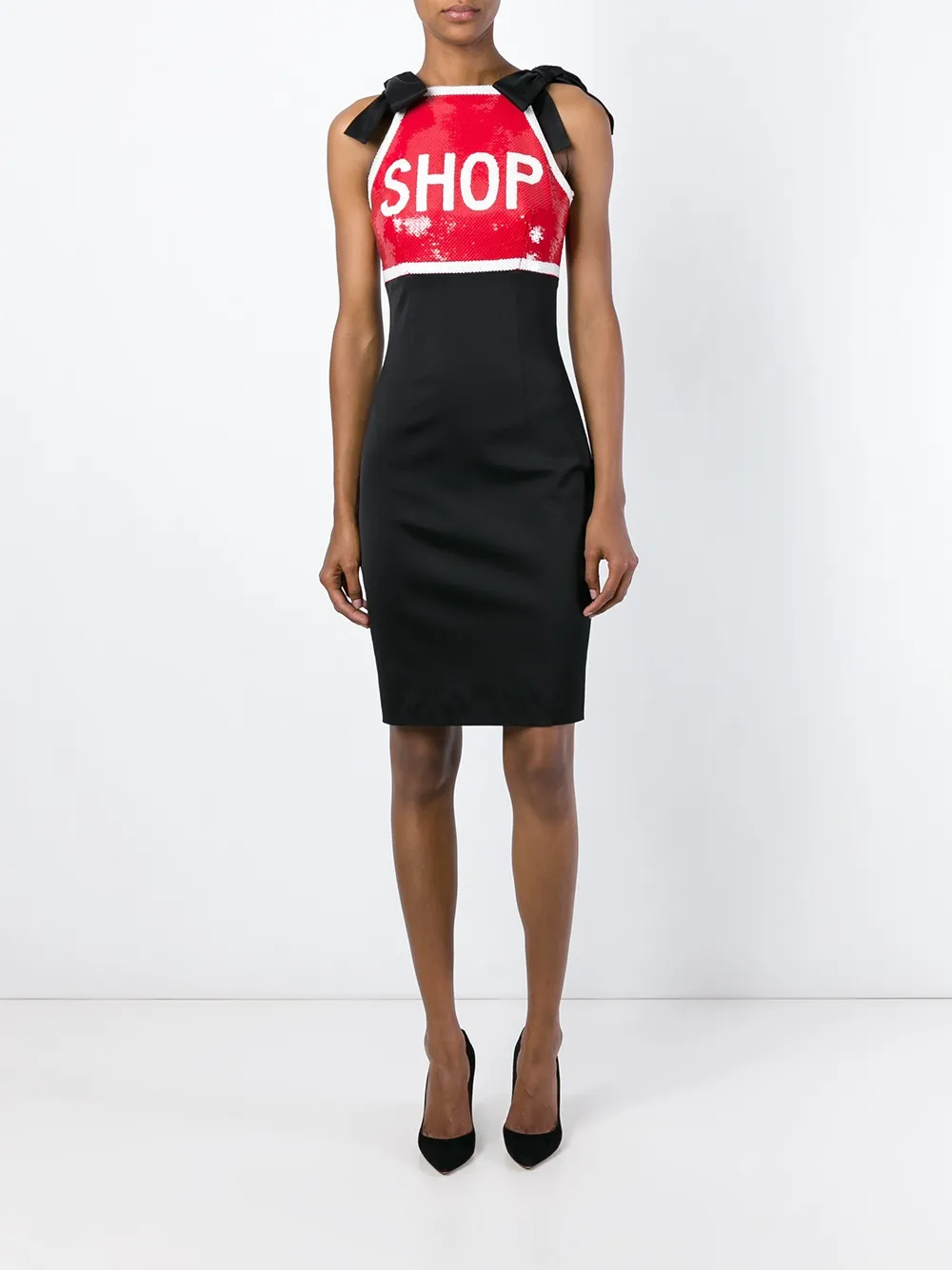Moschino shop sequined cocktail dress - Zwart