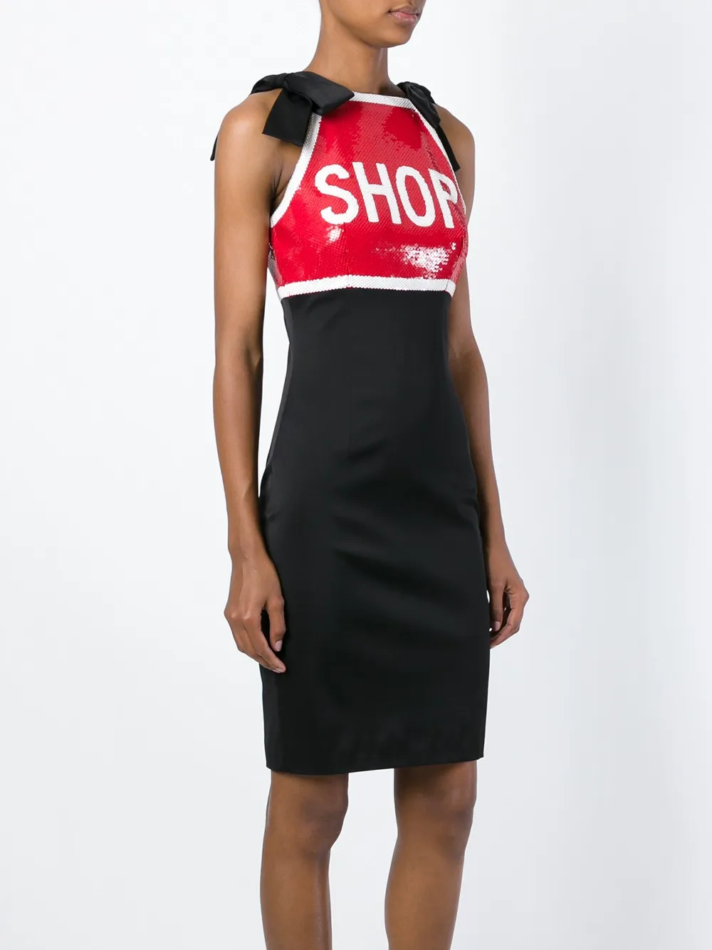 Moschino shop sequined cocktail dress Zwart