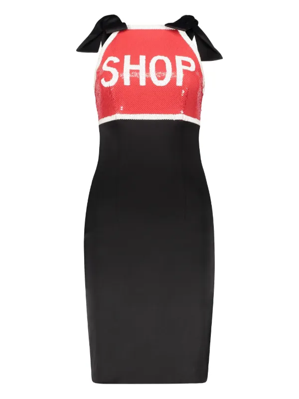 Moschino Sequined Midi Dress in Black