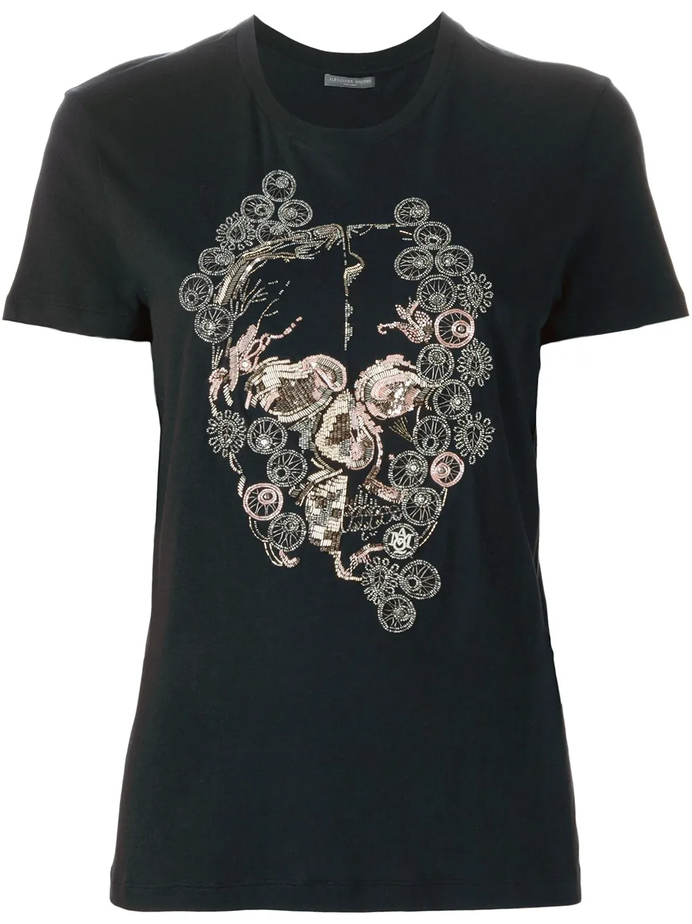 Alexander McQueen embellished skull T-shirt - Nero