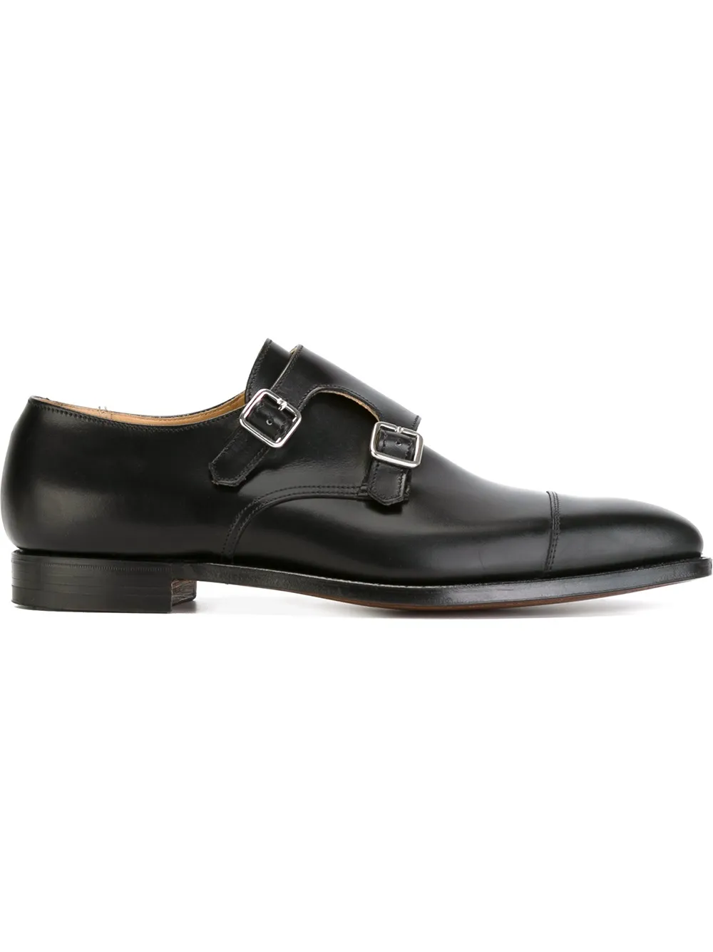 Crockett & Jones double buckle loafers Zwart