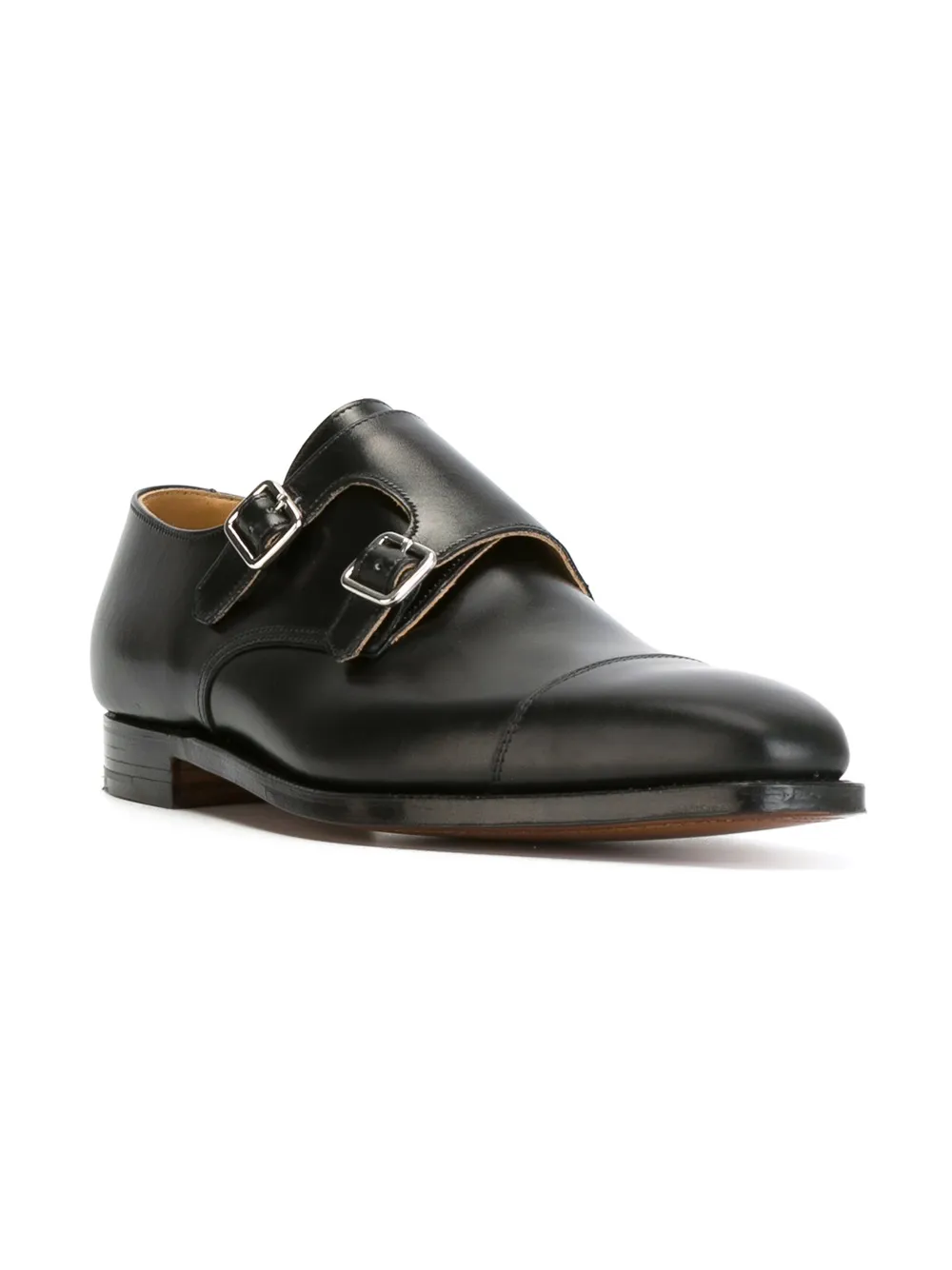 Crockett & Jones double buckle loafers - Zwart