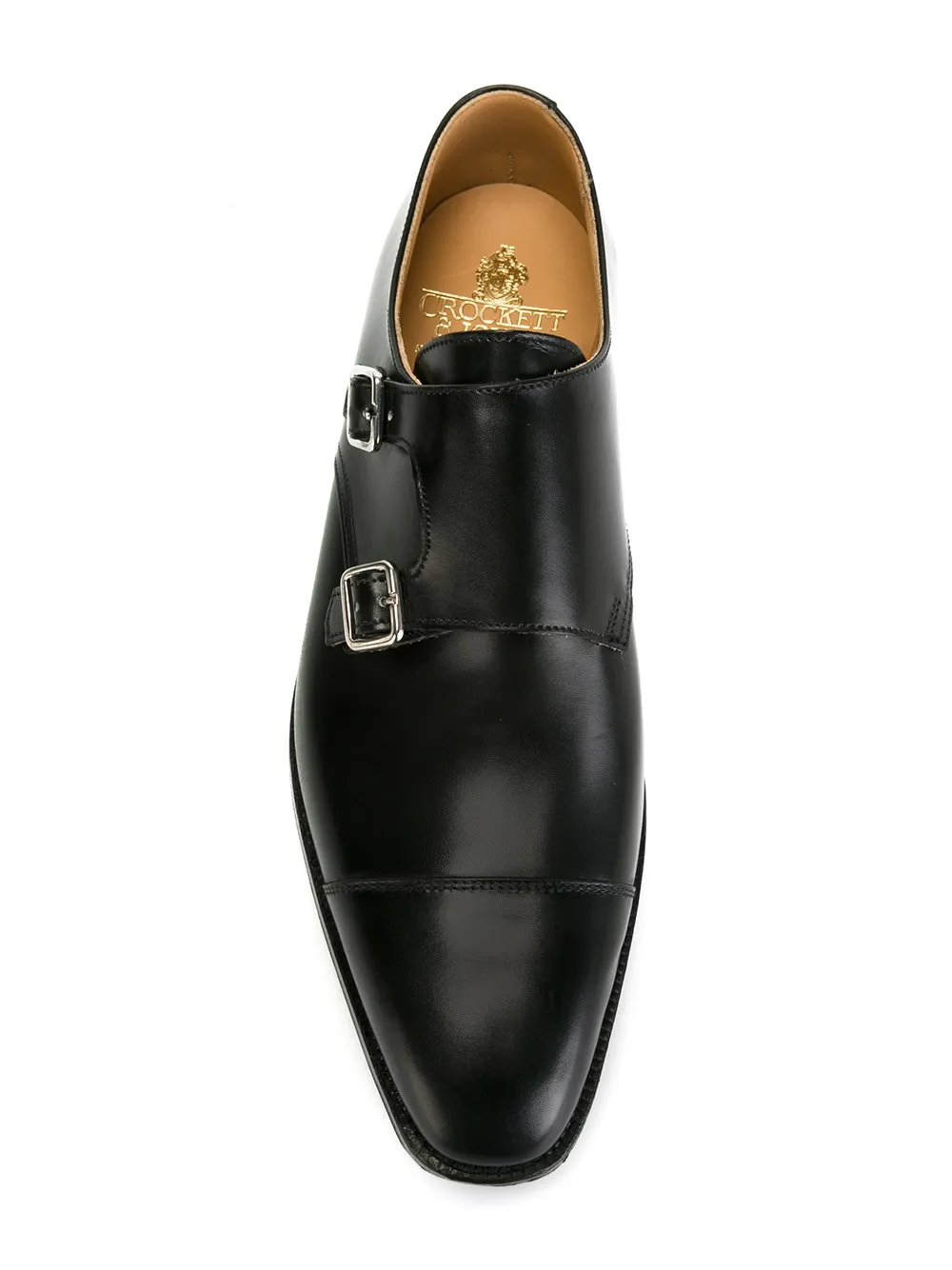 Crockett & Jones double buckle loafers Zwart