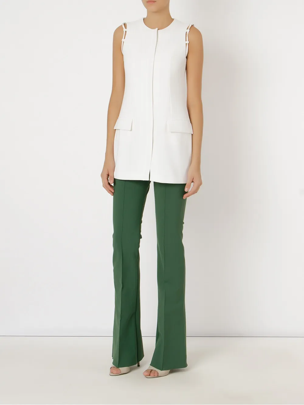 Gloria Coelho flared trousers - Groen