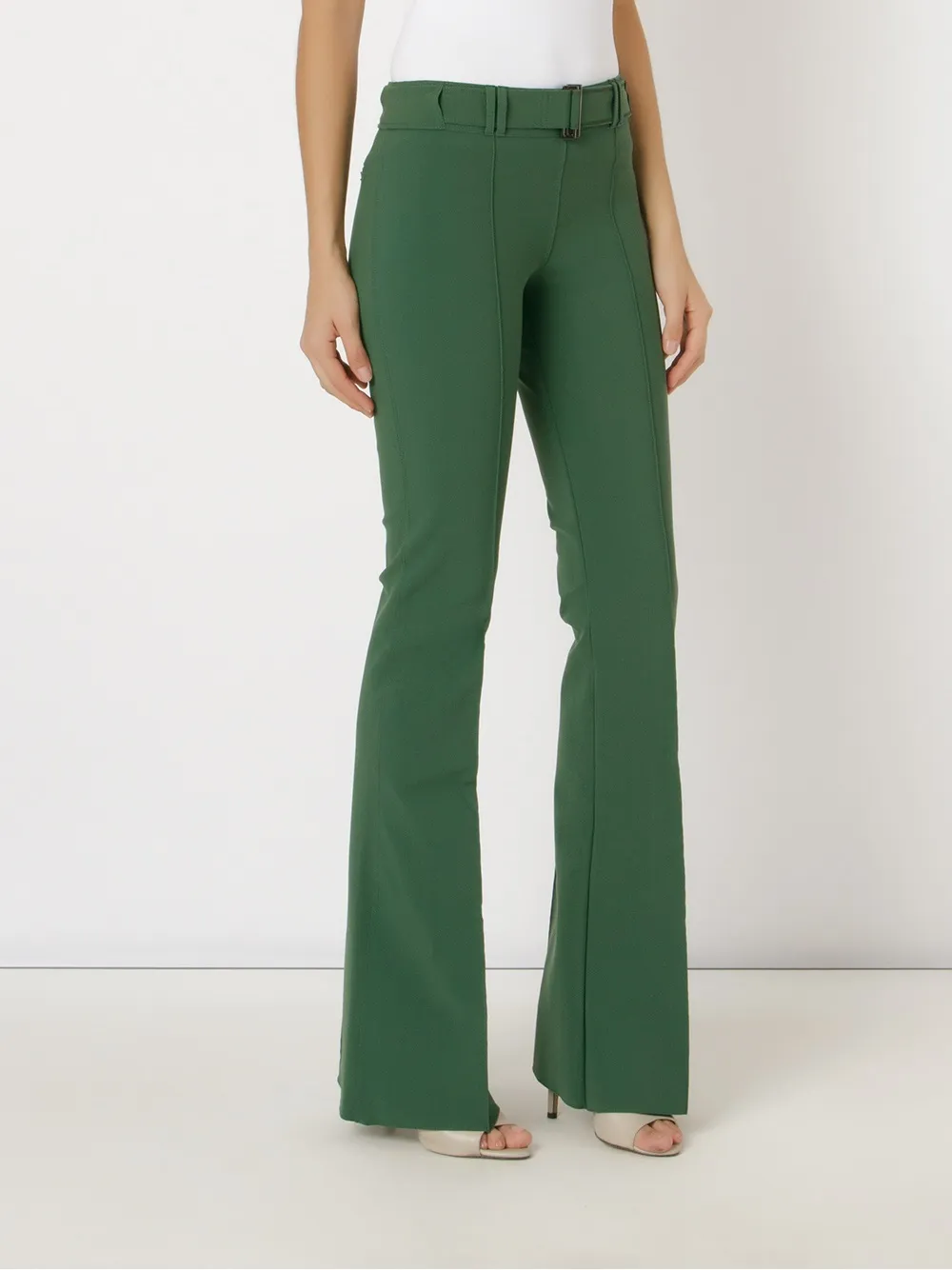 Gloria Coelho flared trousers Groen