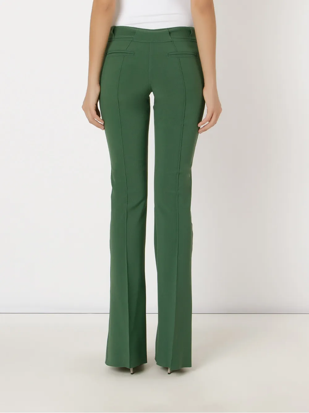 Gloria Coelho flared trousers Groen