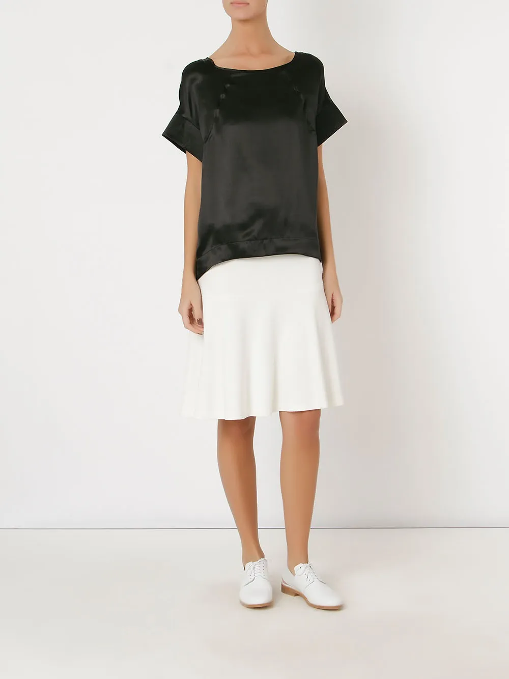 Gloria Coelho Flared Skirt In White
