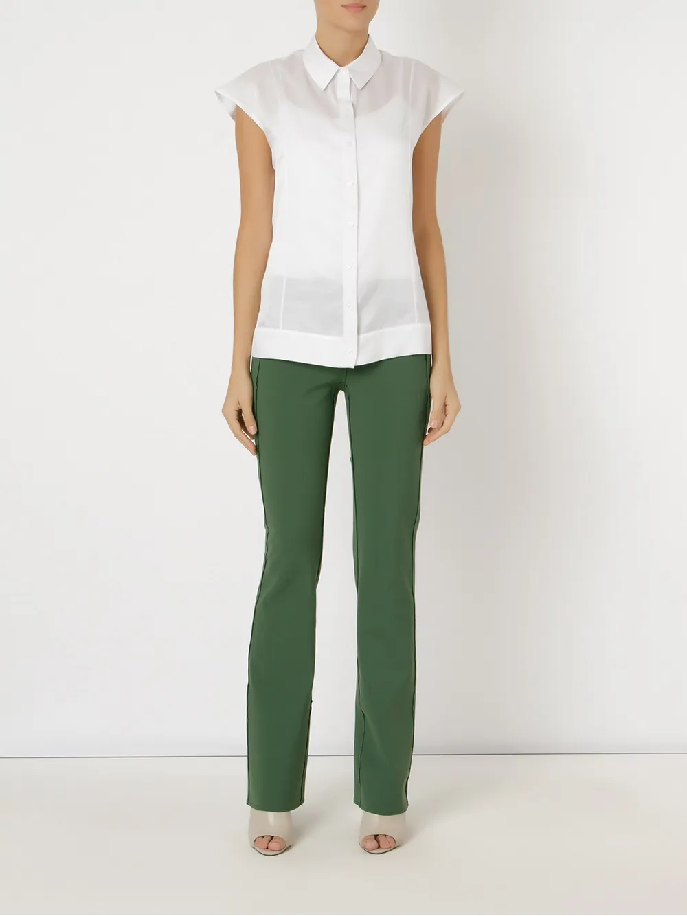 Gloria Coelho straight leg trousers - Groen
