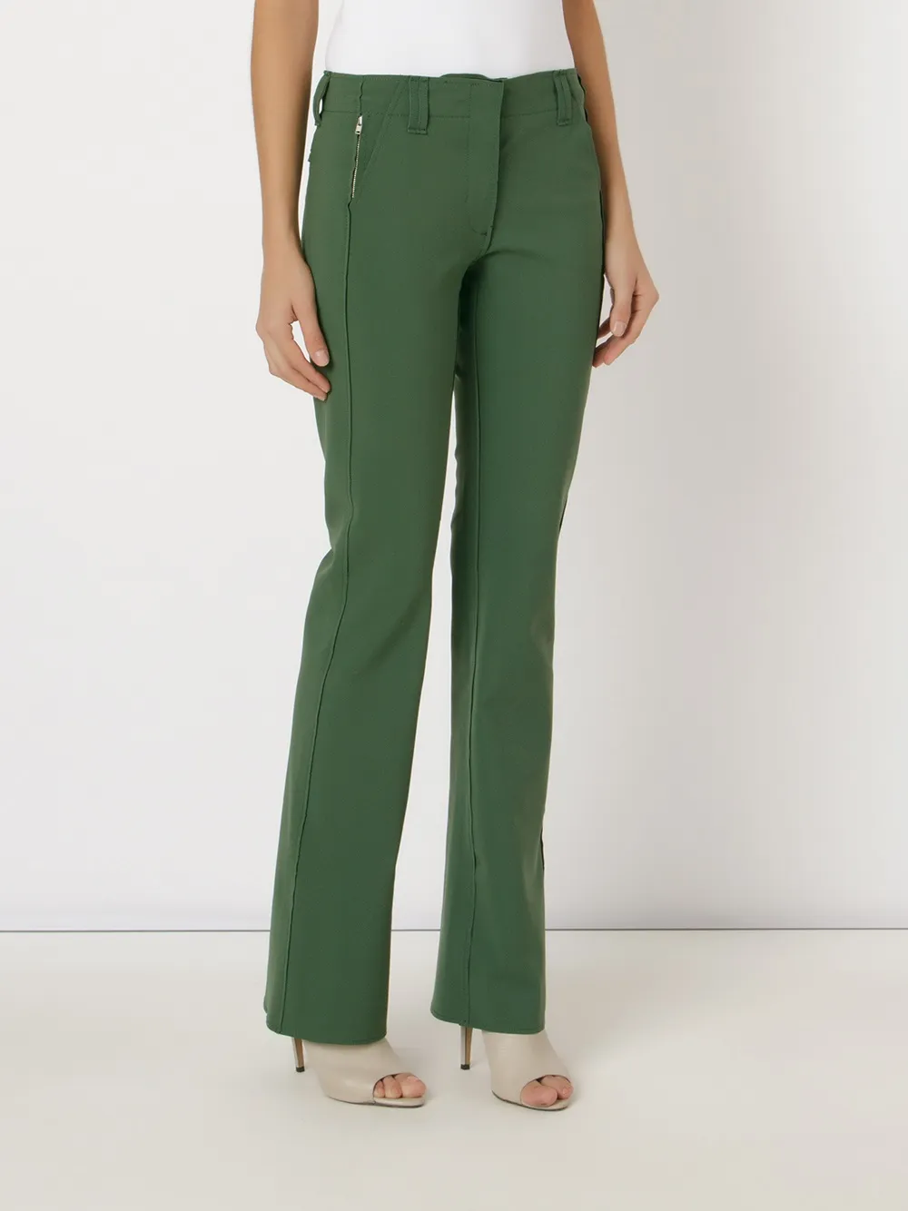 Gloria Coelho straight leg trousers Groen