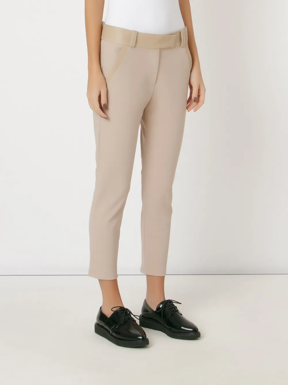 Gloria Coelho cropped trousers - Beige
