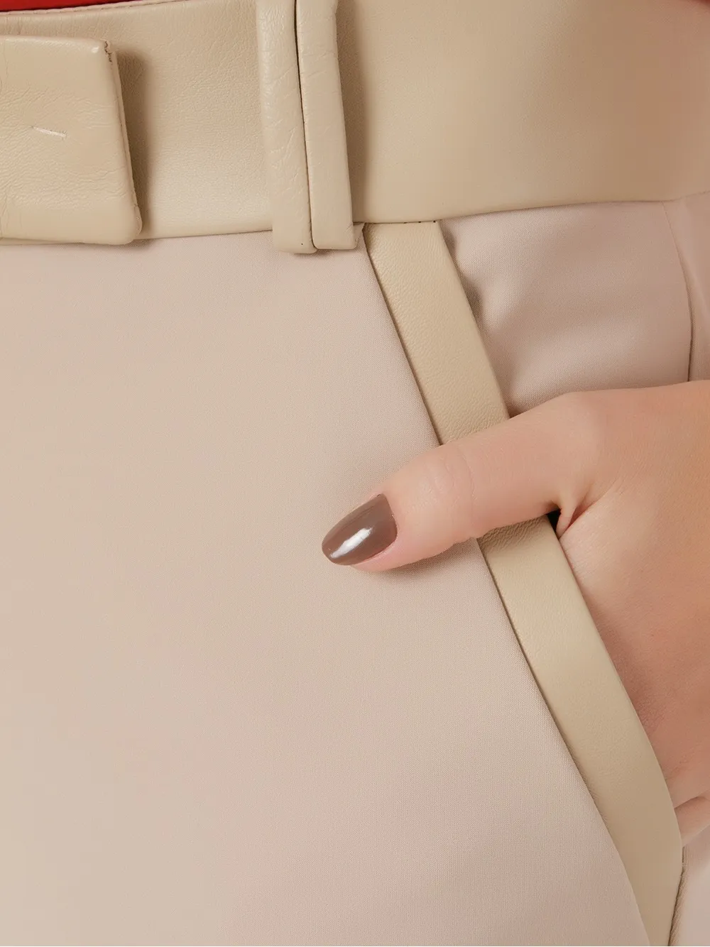 Gloria Coelho cropped trousers Beige