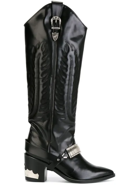 Toga knee-length cowboy boots 
