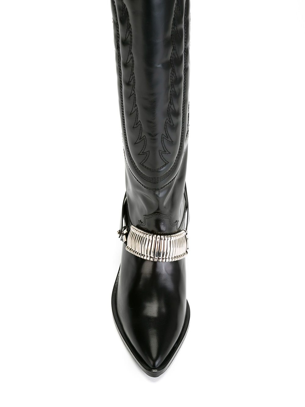 Toga knee-length cowboy boots Black
