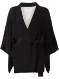 Fleur Du Mal Haori silk robe - Black