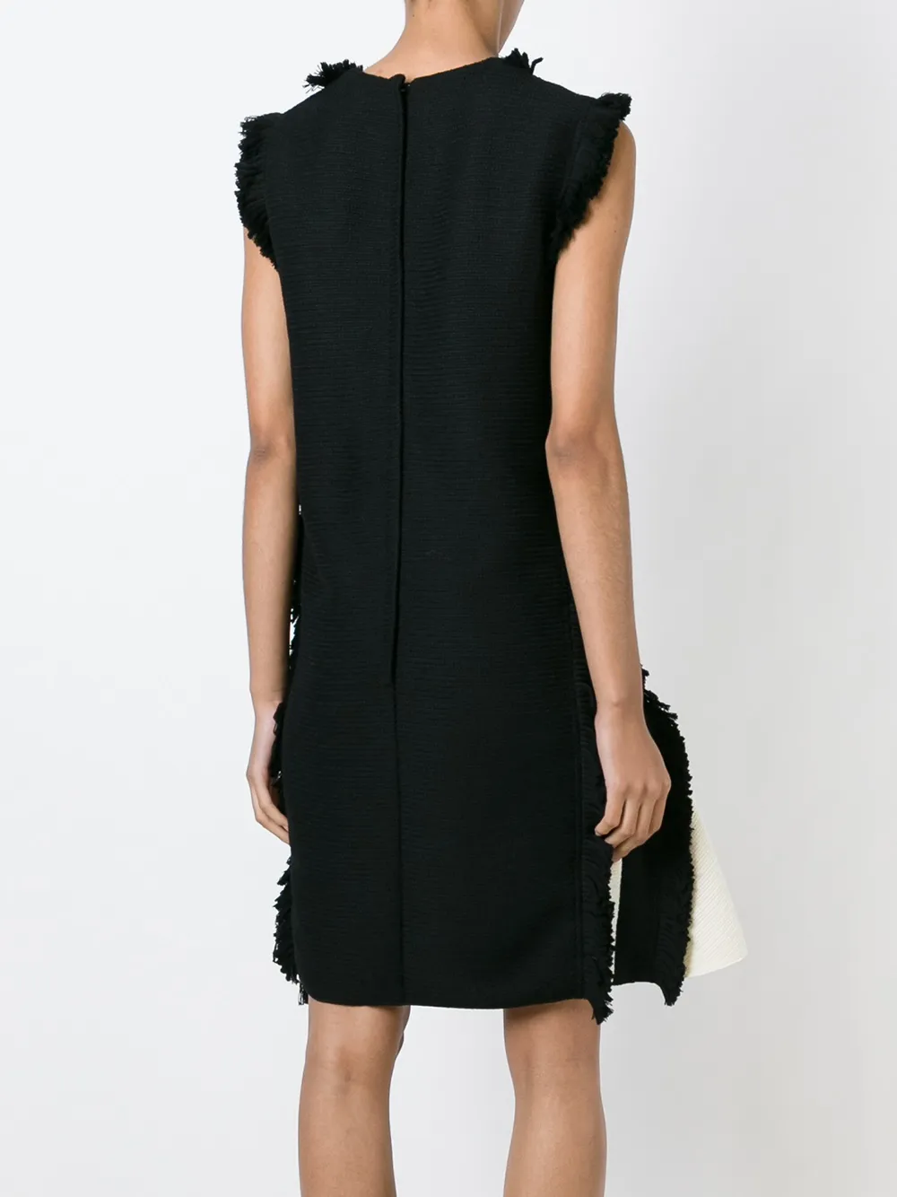 Lanvin fringed detail dress Zwart