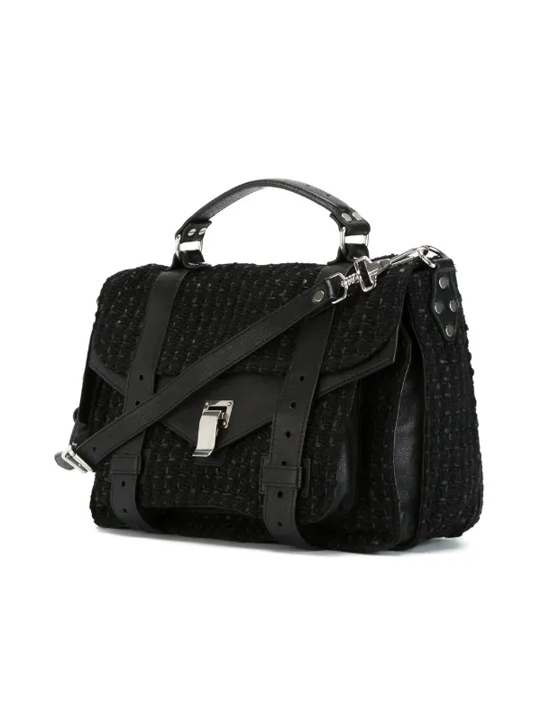 Proenza Schouler - PS1 Black Nylon Medium Satchel