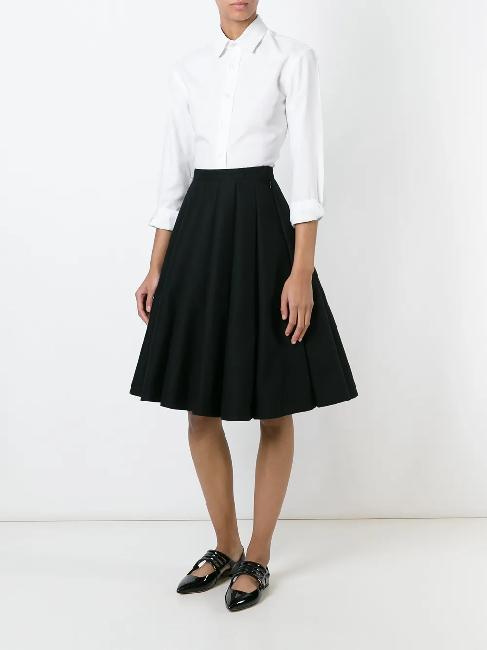 Junya Watanabe pleated skirt - Zwart