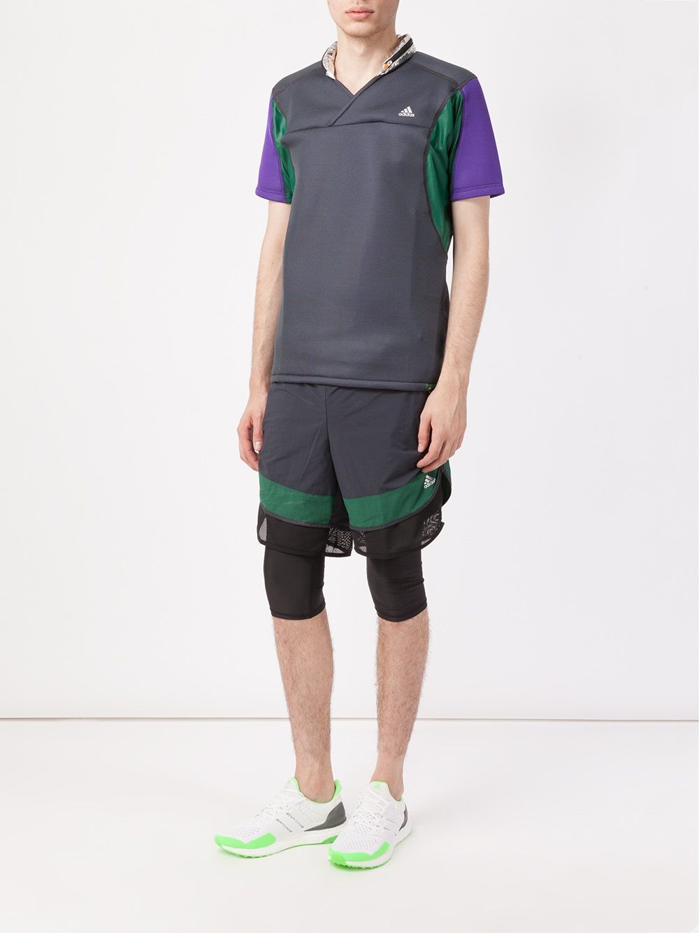 Adidas by  panelled T-shirt - Grijs