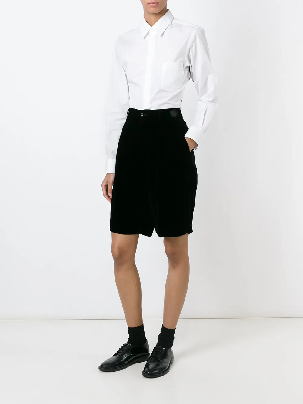 Comme Des Garçons Comme Des Garçons stripe appliqué shirt - Wit