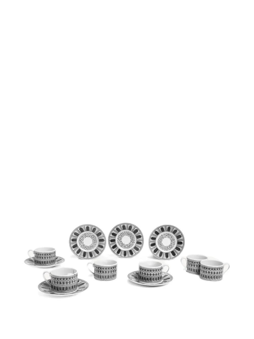 Fornasetti Architettura cup and saucers (set of 6) | Tea & Coffee | Image 2