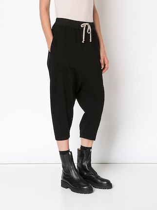 rick owens drop crotch joggers