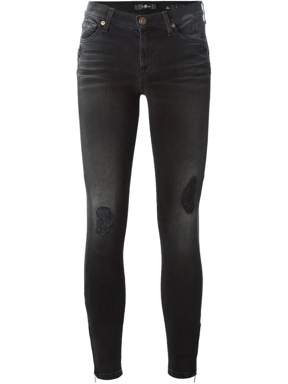 7 For All Mankind 'The Skinny Crop' jeans | Black | Image 1