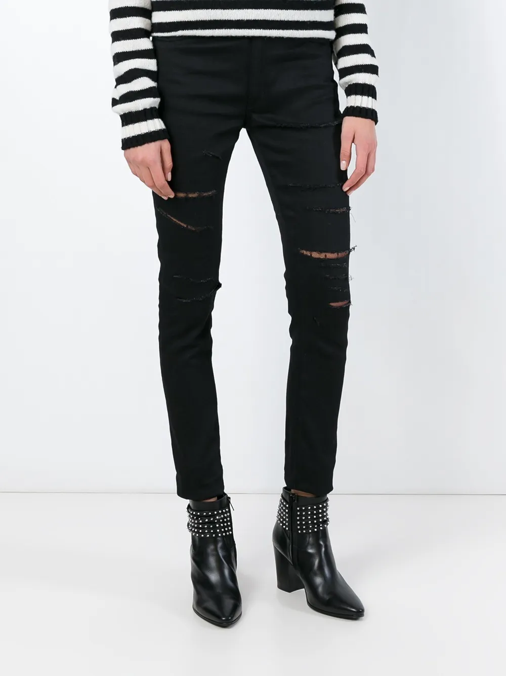 saint laurent ripped jeans