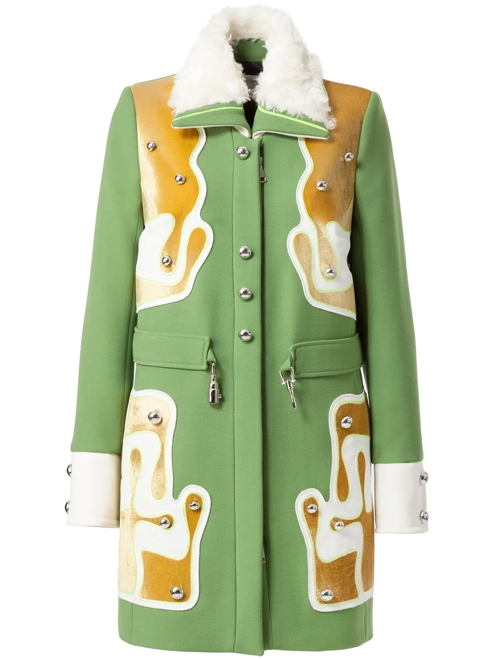 Peter Pilotto paneled coat Groen