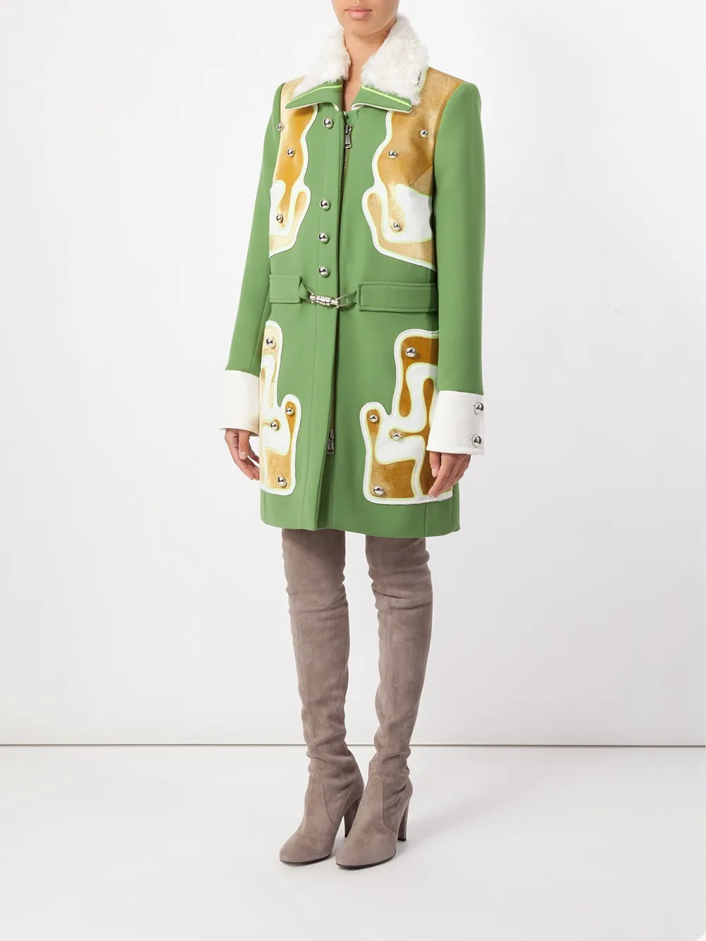 Peter Pilotto paneled coat Groen