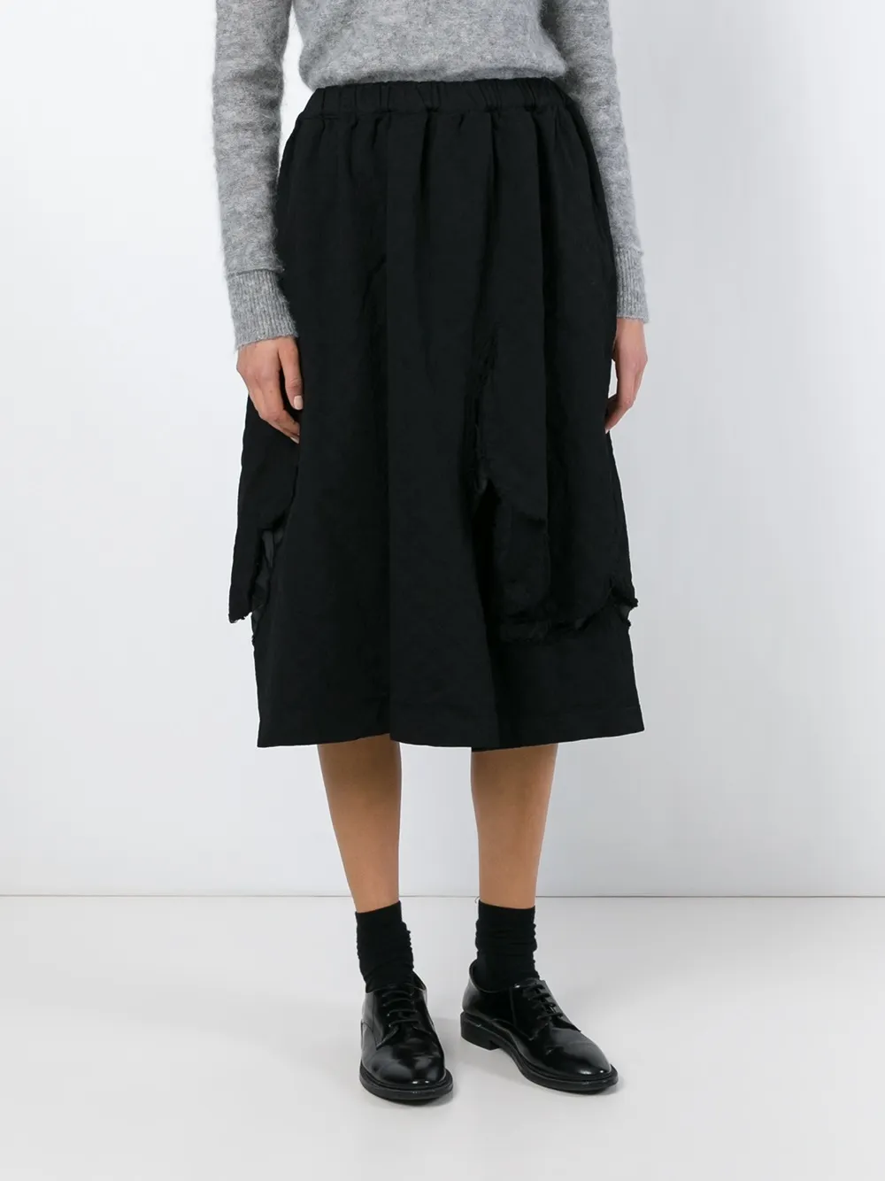 Comme Des Garçons Comme Des Garçons elasticated jacquard skirt Zwart