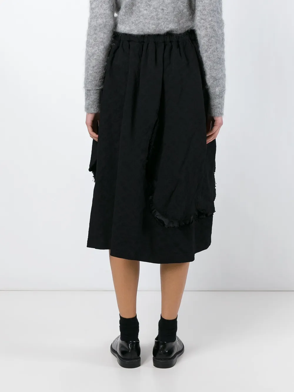 Comme Des Garçons Comme Des Garçons elasticated jacquard skirt Zwart