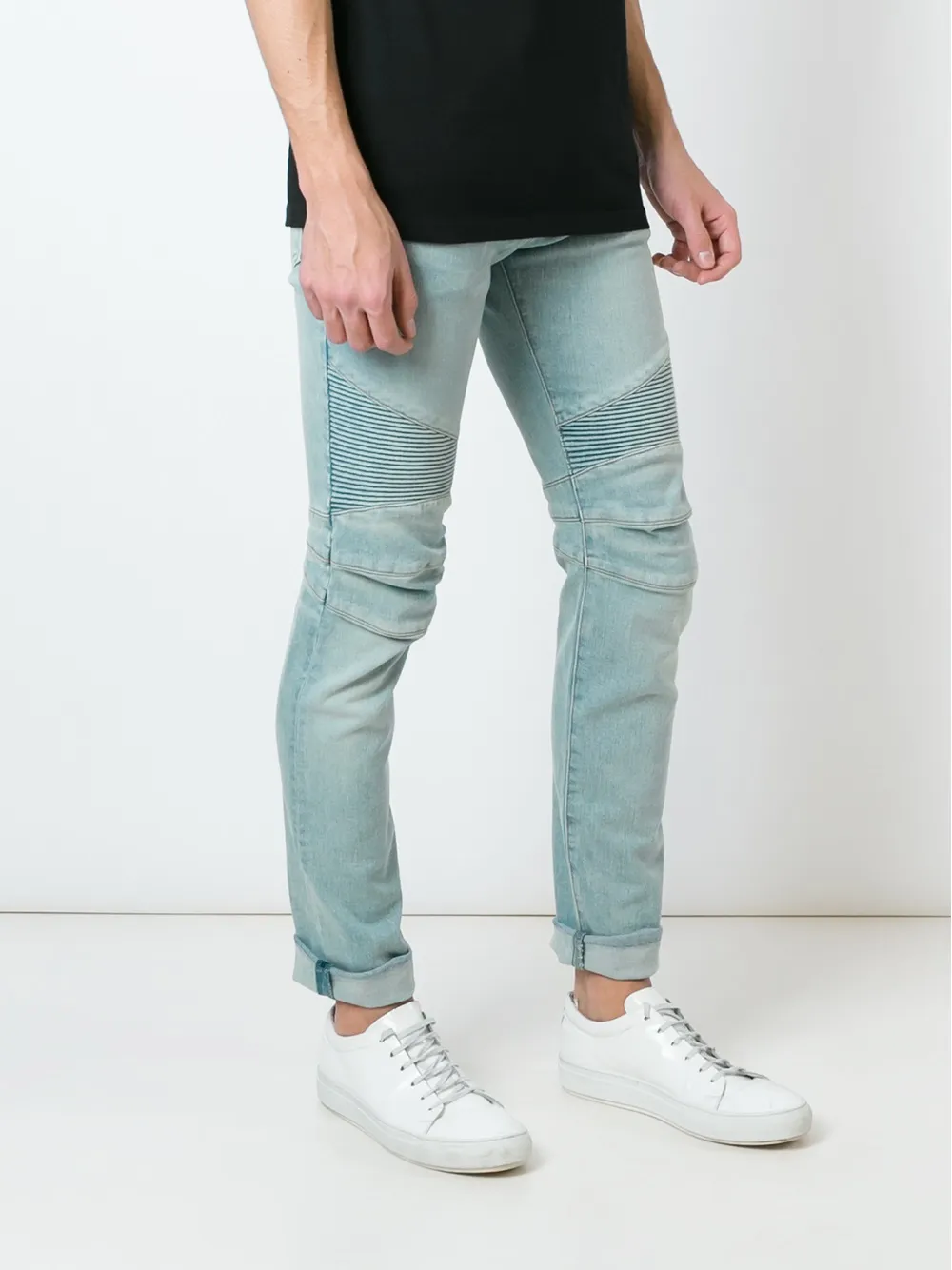 Balmain Biker Jeans In Blue