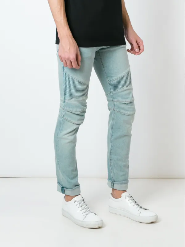 Balmain バイカージーンズ | ブルー | FARFETCH JP