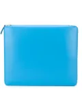 Comme Des Garçons Wallet zip-up leather iPad case - Blue