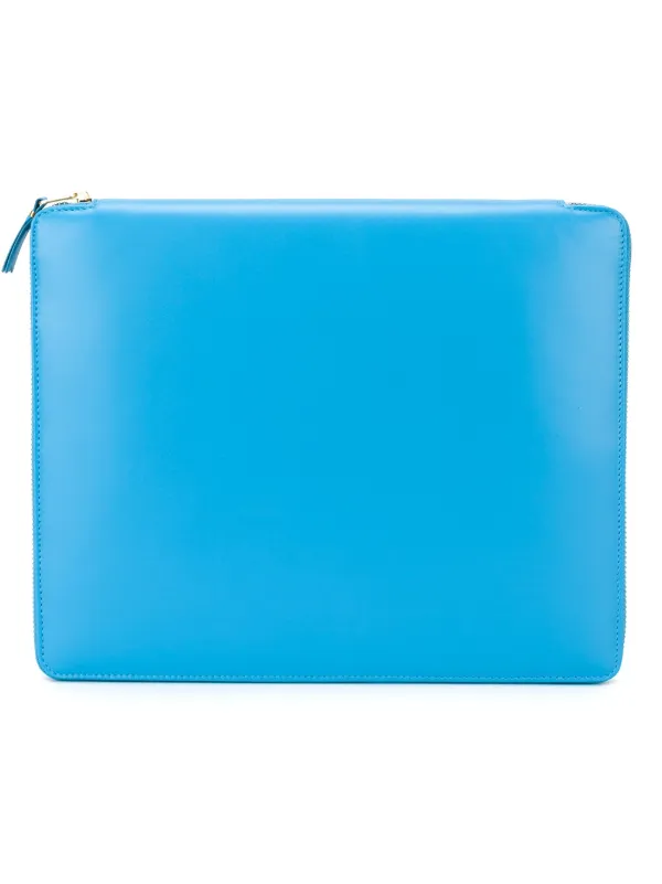 Comme Des Garçons Wallet zip-up Leather iPad Case | Blue