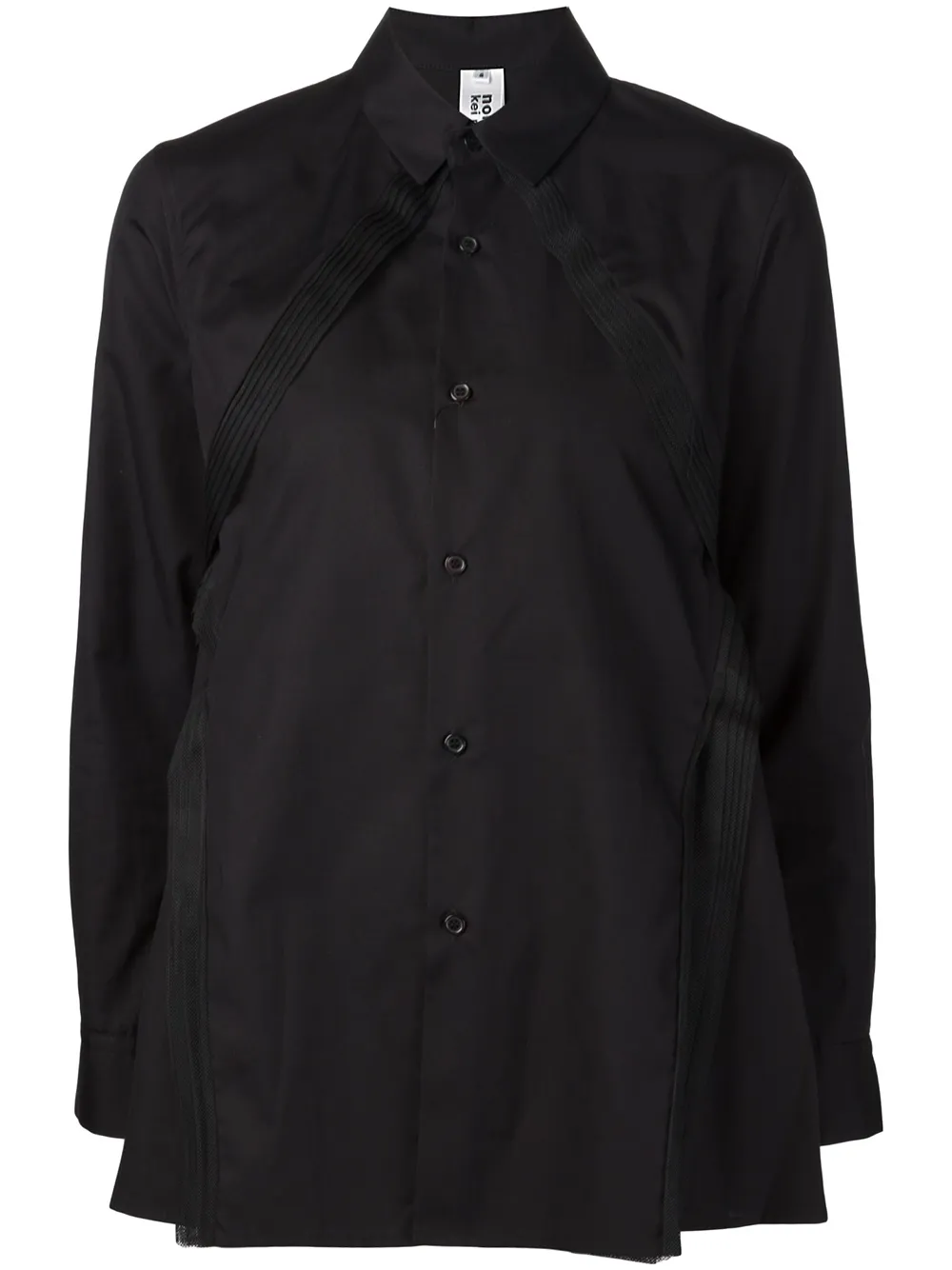 Noir Kei Ninomiya pleated detail shirt | Black | Image 1