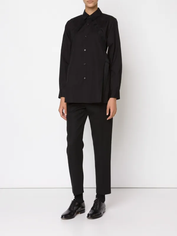 Noir Kei Ninomiya プリーツディテール シャツ | ブラック | FARFETCH JP