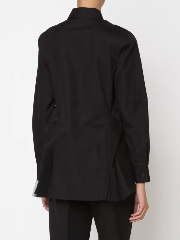 Noir Kei Ninomiya プリーツディテール シャツ | ブラック | FARFETCH JP