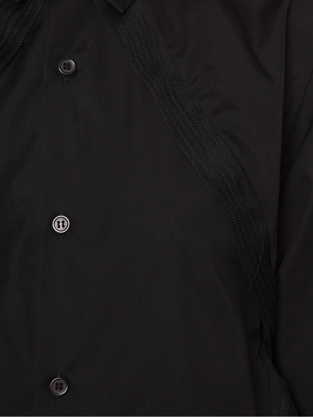 Noir Kei Ninomiya Pleated Detail Shirt In Black