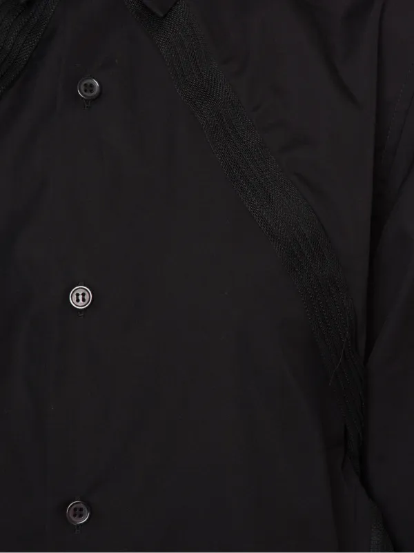 Noir Kei Ninomiya プリーツディテール シャツ | ブラック | FARFETCH JP