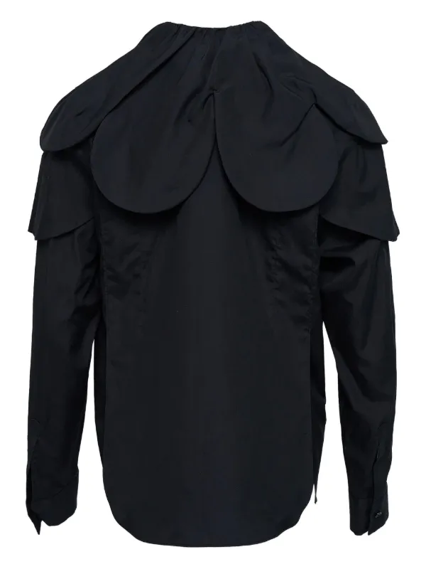 Noir Kei Ninomiya プリーツディテール シャツ | ブラック | FARFETCH JP